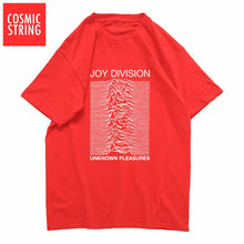 COSMIC STRING 100% cotton summer men's T-shirts Joy Division Unknown Pleasure punk COOL T-shirt rock hipster t shirt tee shirts