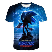 2020 Summer Boys Cartoon Sonic hedgehog t shirt Blue 3D Printed Girls Streetwear Children Kids Clothes Baby Funny Tshirt O-Neck