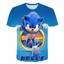 2020 Summer Boys Cartoon Sonic hedgehog t shirt Blue 3D Printed Girls Streetwear Children Kids Clothes Baby Funny Tshirt O-Neck