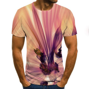 Ink style men's T-shirt 3D creative cloud graphic T-shirt summer casual tops fashion round neck shirt plus size streetwear