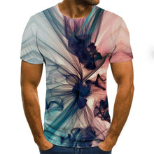 Ink style men's T-shirt 3D creative cloud graphic T-shirt summer casual tops fashion round neck shirt plus size streetwear