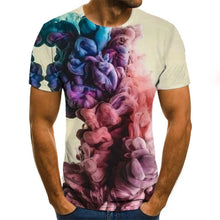 Ink style men's T-shirt 3D creative cloud graphic T-shirt summer casual tops fashion round neck shirt plus size streetwear