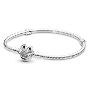 Boosbiy Silver Plated Cute Owl Snake Chain Charm Bracelet For Women Fashion Brand Bracelets DIY Jewelry Gift Making