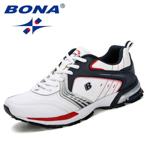 BONA Running Shoes Men Fashion Outdoor Light Breathable Sneakers Man Lace-Up Sports Walking Jogging Shoes Man Comfortable