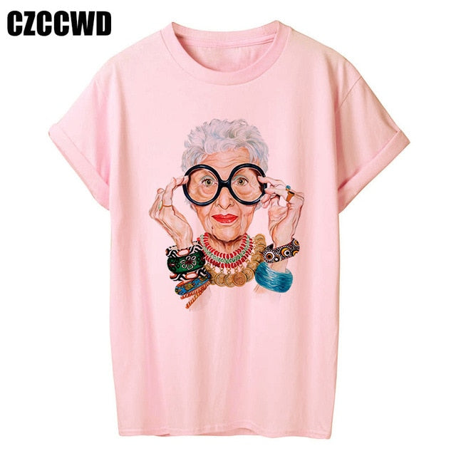 Yellow Plus Size T-shirt Women Summer Vogue Print Lady Casual T Shirt Tops Harajuku Streetwear Short Sleeve O-Neck Tees Tshirt