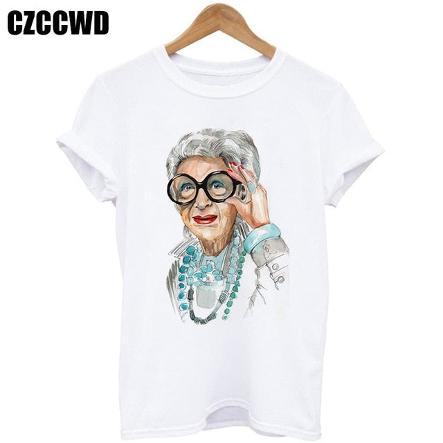 Yellow Plus Size T-shirt Women Summer Vogue Print Lady Casual T Shirt Tops Harajuku Streetwear Short Sleeve O-Neck Tees Tshirt