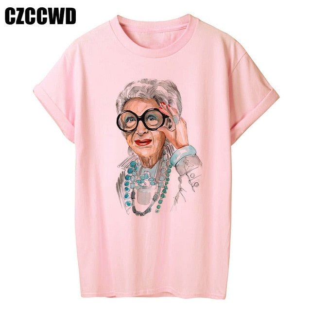 Yellow Plus Size T-shirt Women Summer Vogue Print Lady Casual T Shirt Tops Harajuku Streetwear Short Sleeve O-Neck Tees Tshirt