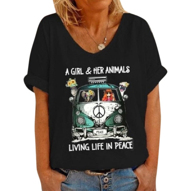 VICABO Female T-shirt Summer Fashion Casual Plus Size Women T shirt Ladies Top Casual t Shirt V neck Women Tops