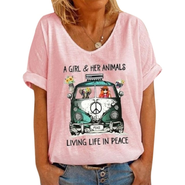 VICABO Female T-shirt Summer Fashion Casual Plus Size Women T shirt Ladies Top Casual t Shirt V neck Women Tops