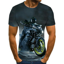 Cool racing graphics T-shirt motorcycle 3D printed men's T-shirt summer fashion tops punk T-shirt men's plus size streetwear