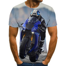 Cool racing graphics T-shirt motorcycle 3D printed men's T-shirt summer fashion tops punk T-shirt men's plus size streetwear