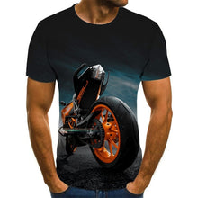 Cool racing graphics T-shirt motorcycle 3D printed men's T-shirt summer fashion tops punk T-shirt men's plus size streetwear