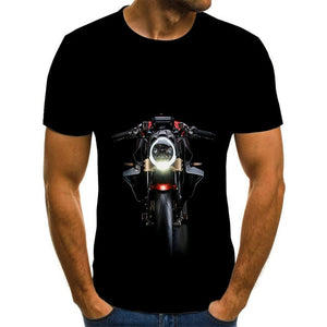 Cool racing graphics T-shirt motorcycle 3D printed men's T-shirt summer fashion tops punk T-shirt men's plus size streetwear