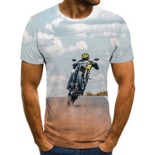 Cool racing graphics T-shirt motorcycle 3D printed men's T-shirt summer fashion tops punk T-shirt men's plus size streetwear