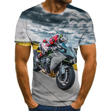 Cool racing graphics T-shirt motorcycle 3D printed men's T-shirt summer fashion tops punk T-shirt men's plus size streetwear