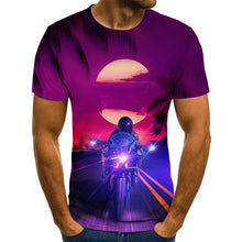 Cool racing graphics T-shirt motorcycle 3D printed men's T-shirt summer fashion tops punk T-shirt men's plus size streetwear