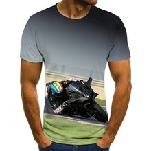 Cool racing graphics T-shirt motorcycle 3D printed men's T-shirt summer fashion tops punk T-shirt men's plus size streetwear