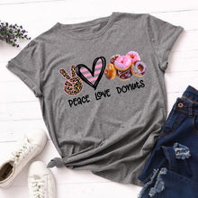 Fashion T Shirt Woman 2020 Tops Tshirt Leopard Peace Love Coffee Streetwear Casual O-neck T-shirt Summer Female Tee Shirts Women