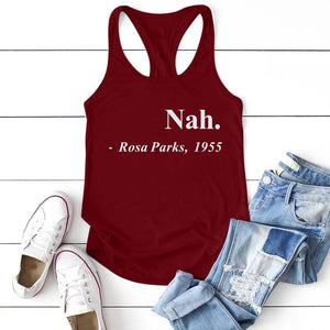 Equal Rights Slogan Women T Shirt Nah.Rosa Parks,1955 Letter Printed Tshrits Short Sleeve Hipster Streetwear Graphic Tees Tops