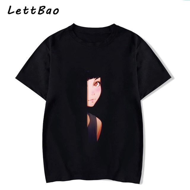 Tomie Junji Ito T-Shirt Men Unisex Anime Cartoon Design Men Tee Shirt Homme Summer Tops Short Sleeve Cotton Vogue Vintage Style