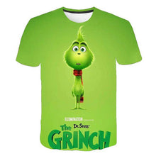 New 3D printed T-shirt movie green grinch T-shirt top fashion cute animal pattern men and women fashion clothing T-shirt