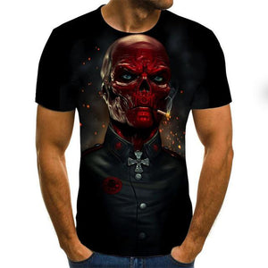 2020 Mens horror T shirts Fashion New Summer Men's Short Sleeve T-shirt Casual 3D Zombie Print Rock Tshirt For Man Full Printed