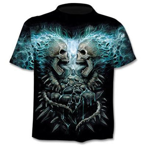 2020 New Fake Jacket Print T-Shirt Skull 3d T-Shirt Summer Trendy Short Sleeve T-Shirt Top Men/Female Short Sleeve Top