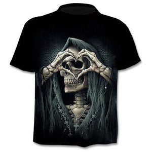 2020 New Fake Jacket Print T-Shirt Skull 3d T-Shirt Summer Trendy Short Sleeve T-Shirt Top Men/Female Short Sleeve Top