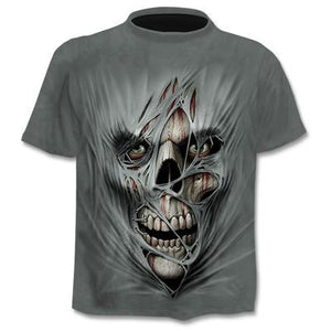 2020 New Fake Jacket Print T-Shirt Skull 3d T-Shirt Summer Trendy Short Sleeve T-Shirt Top Men/Female Short Sleeve Top