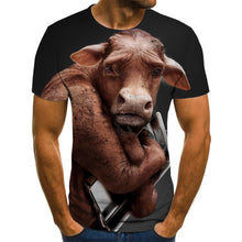 New Summer T shirt Men Streetwear Funny sheep Short Sleeve Tees Tops Animal Male Clothes Casual 3D Print Tshirt