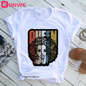 I Am A Strong Melanin Queen t shirt Women Clothes African Black Girl History Month Female T-shirt Melanin Tee Shirt,Drop Ship