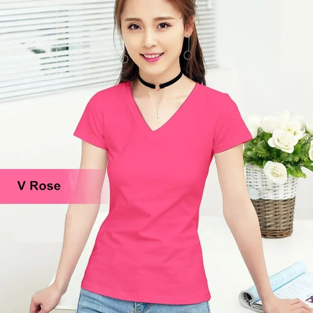 MRMT 2020 Brand New Womens 95% Cotton T-Shirt Pure Color Short Sleeve Women T shirt For Female Slim Tops Woman T shirts Clothing