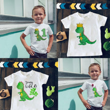 Dinosaur Birthday Shirt 1st Birthday T-Shirt Birthday Wild One Tee Dinosaur Party Shirt Dinosaur Theme Gift Boys Fashion Tee