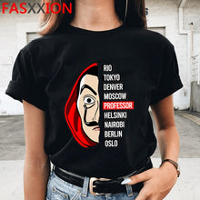 Money Heist Tshirt women/Men La Casa De Papel Harajuku T-shirt House of Paper Graphic Tshirt Bella Ciao Hip Hop Top Tees Male