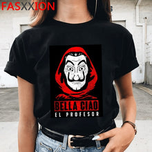 Money Heist Tshirt women/Men La Casa De Papel Harajuku T-shirt House of Paper Graphic Tshirt Bella Ciao Hip Hop Top Tees Male