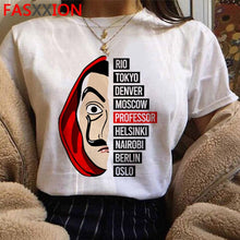 Money Heist Tshirt women/Men La Casa De Papel Harajuku T-shirt House of Paper Graphic Tshirt Bella Ciao Hip Hop Top Tees Male