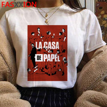 Money Heist Tshirt women/Men La Casa De Papel Harajuku T-shirt House of Paper Graphic Tshirt Bella Ciao Hip Hop Top Tees Male