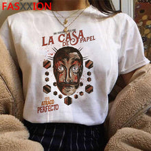 Money Heist Tshirt women/Men La Casa De Papel Harajuku T-shirt House of Paper Graphic Tshirt Bella Ciao Hip Hop Top Tees Male