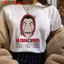 Money Heist Tshirt women/Men La Casa De Papel Harajuku T-shirt House of Paper Graphic Tshirt Bella Ciao Hip Hop Top Tees Male