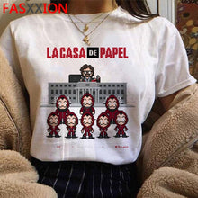 Money Heist Tshirt women/Men La Casa De Papel Harajuku T-shirt House of Paper Graphic Tshirt Bella Ciao Hip Hop Top Tees Male