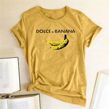 Funny T Shirt Dolce&banana Printed Women Short Sleeve Harajuku Ulzzang Tumblr T Shirt Fashion Fruit Style Cute Tops Graphic Tee