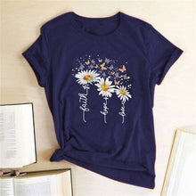 Chrysanthemum Butterfly Print Women T-shirt Short Sleeve Casual Summer T-shirt Femme Graphic Tee Shirt for Lady Ropa De Mujer