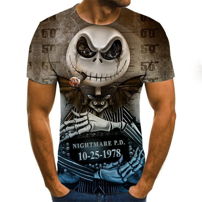 Men clothes 2020 New Mens Summer Skull Print Men Short Sleeve T-shirt 3D print t Shirt Casual Breathable funny t shirts