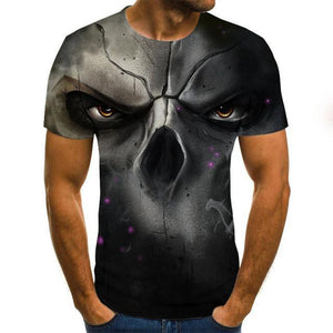 Men clothes 2020 New Mens Summer Skull Print Men Short Sleeve T-shirt 3D print t Shirt Casual Breathable funny t shirts