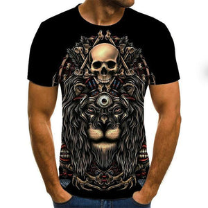 Men clothes 2020 New Mens Summer Skull Print Men Short Sleeve T-shirt 3D print t Shirt Casual Breathable funny t shirts