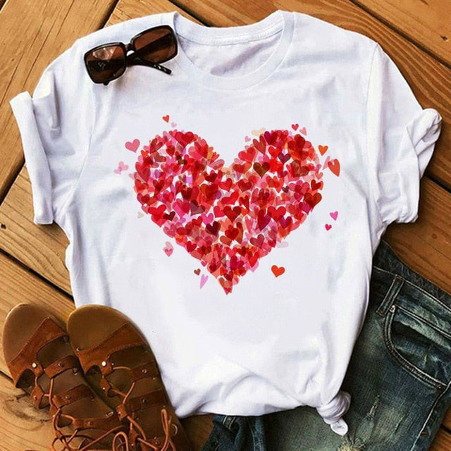 Maycaur Vogue T Shirt Women Summer Casual Tshirts Tees Harajuku Korean Style Graphic Tops New Kawaii Short Sleeve Female T-shirt