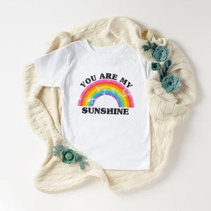 Kids Rainbow T Shirt Rainbow T-shirt Desert Colors Kids Bys Girls Tops Tee Shirts Faith Shirt Rainbow Summer Short Sleeve T