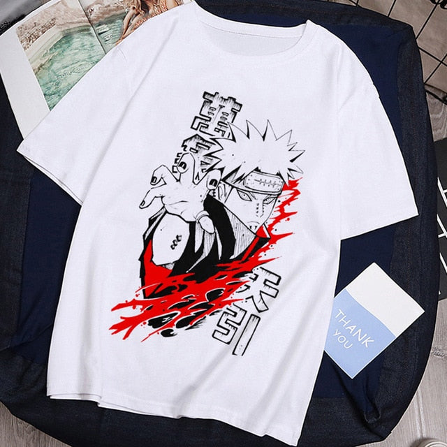 T-shirt Streetwear Naruto Sasuke Summer Harajuku Cool Tshirt Unisex T Shirt Japanese Anime Funny Cartoon Hip Hop Tops Tees Male
