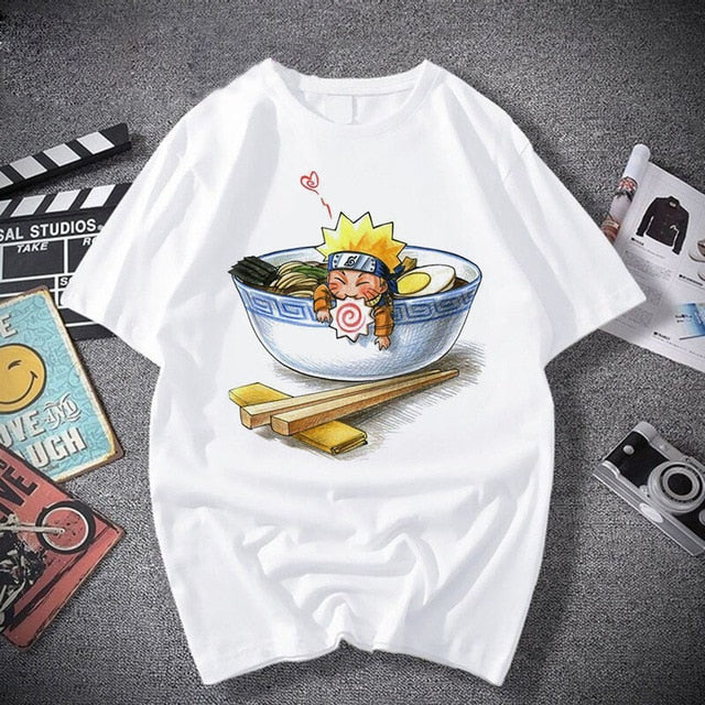T-shirt Streetwear Naruto Sasuke Summer Harajuku Cool Tshirt Unisex T Shirt Japanese Anime Funny Cartoon Hip Hop Tops Tees Male