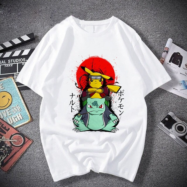 T-shirt Streetwear Naruto Sasuke Summer Harajuku Cool Tshirt Unisex T Shirt Japanese Anime Funny Cartoon Hip Hop Tops Tees Male